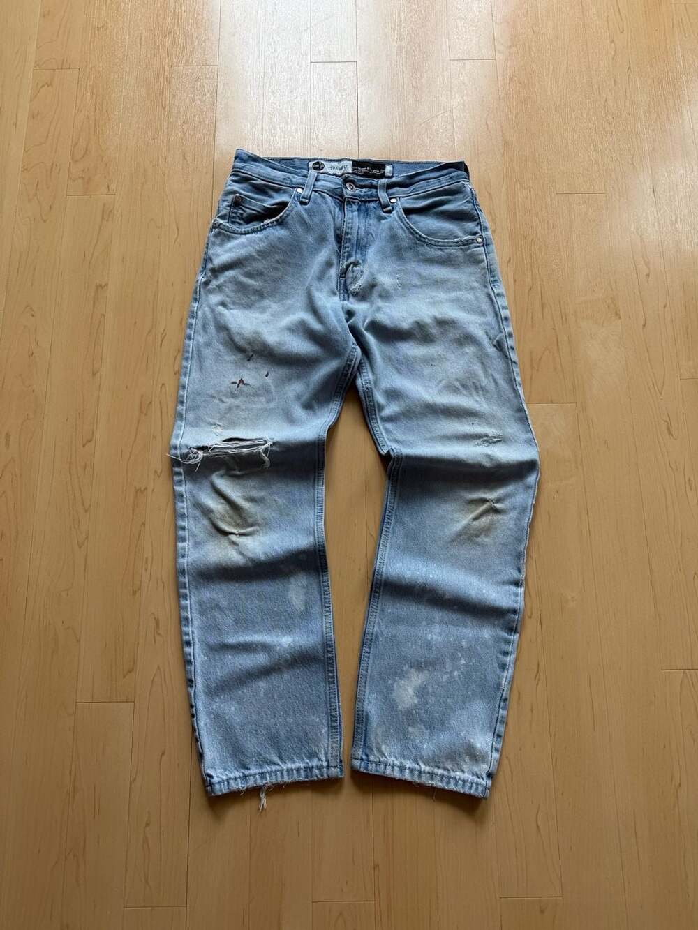90s Thrashed Levi's Silvertab Straight Size 28x30 Light Wash Denim